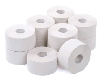 PAPIER TOALETOWY biały JUMBO 100m opakowanie 12 rolek CELULOZA