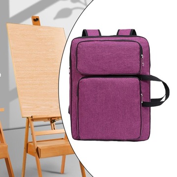 Чехол для художественного портфолио Рюкзак художника Водонепроницаемая сумка для переноски Art Purple