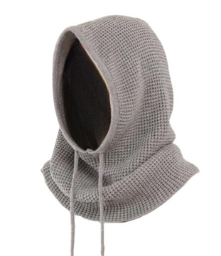 ШАПКА БАЛАЛАВА ЖЕНСКАЯ, КАПЮШОН ТРИКОТАЖНЫЙ, ЭЛЕГАНТНАЯ ПОД ПАЛЬТО