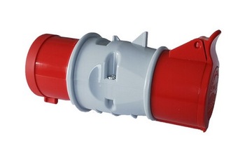 Adapter przejściówka wtyczka 32A+gniazdo 16A IP44