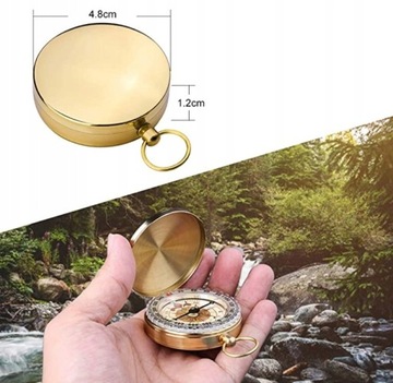 ТУРИСТИЧЕСКИЙ ЗОЛОТОЙ ПУТЕШЕСТВЕННЫЙ СВЕТЯЩИЙСЯ КОМПАС КОМПАС