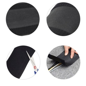 Черная полоса-держатель кабеля Напольный чехол для кабеля для ковра Ковровый кабель 12 м