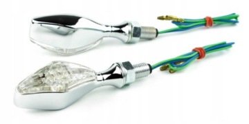 KIERUNKOWSKAZY UNIWERSALNE LED BIAŁY KLOSZ CHROM