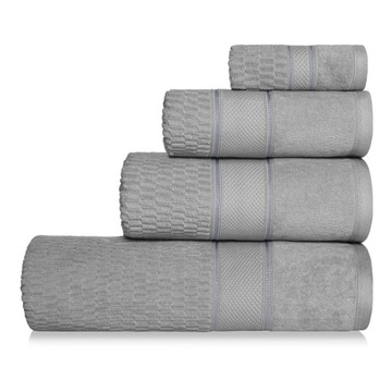 Ręcznik bawełniany welur 100x150 500 GSM szary
