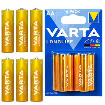 Baterie alkaliczne VARTA AA LR6 LONGLIFE 6 sztuk