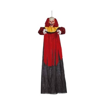 DEKORACJA WISZĄCY UPIORNY KLAUN 180 CM HALLOWEEN