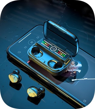 БЕСПРОВОДНЫЕ НАУШНИКИ-ВКЛАДЫШИ BLUETOOTH 5.1 С МИКРОФОНОМ + POWERBANK