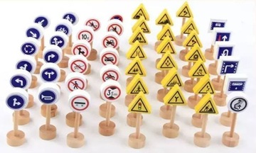 ДВУХСТОРОННИЕ ДОРОЖНЫЕ ЗНАКИ 50 шт x2 КОЛЛЕКЦИЯ БОЛЬШИХ ДЕРЕВЯННЫХ ГИГАНТСКИХ ЗНАКОВ