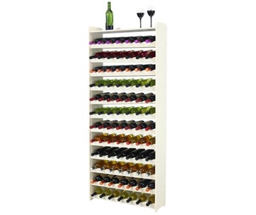 Regał na wino z półką RW-16 /84 butelki/ - Ecru