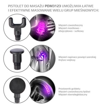 ВИБРАЦИОННЫЙ МАССАЖЕР HMS SILVER МАССАЖНЫЙ ПИСТОЛЕТ