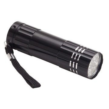 LATARKA LED 9-DIODOWA KIESZONKOWA ALUMINIOWA MINI JEWEL CZARNA