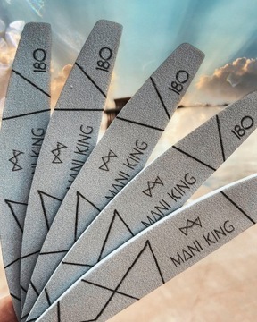 Пилочка для ногтей Mani King Crescent 100/180 Серая Набор из 50 штук