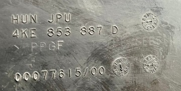 AUDI E-TRON PODBĚH LEVÝ PŘEDNÍ KRYT 4KE853887D