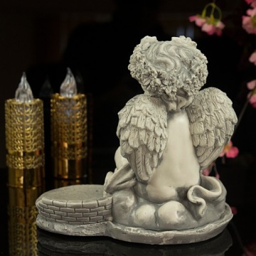 СЕРАЯ ГИПСОВАЯ ФИГУРКА ГРОБНИЦЫ СВЕТОДИОДНАЯ ЛАМПА 3XAAA