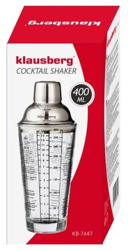 Shaker Barmański SZKLANY do Drinków koktajli z PRZEPISAMI 400 ml