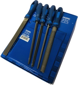Набор напильников Pferd слесарных, 5 шт. 200 мм/2
