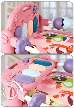 ИНТЕРАКТИВНЫЙ ОБУЧАЮЩИЙ КОВРИК С ПЕНОВЫМИ ПОГРЕМКАМИ И ПРОРЕЗЫЧКАМИ ДЛЯ МАЛЫШЕЙ