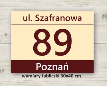Адресная табличка с номерами домов и заборов 60х12.