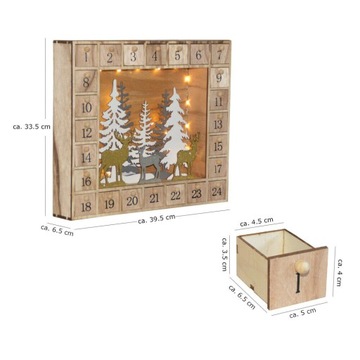 АДВЕНТ-КАЛЕНДАРЬ С ОТКРЫВАЮЩИМСЯ СВЕТОДИОДНЫМ ОКНОМ CH