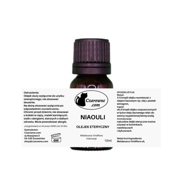 Naturalny, czysty olejek eteryczny Niaouli 10ml. do aromaterapii
