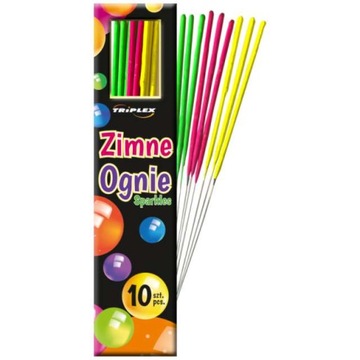 ZIMNE OGNIE fajerwerki mix NEONOWE x10 17 cm