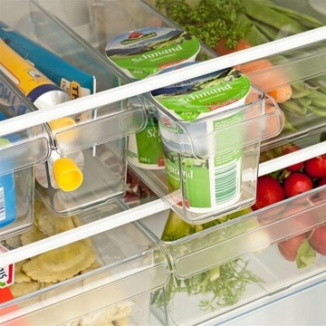 Organizery do lodówki na żywność Rotho Loft 2x1,6l