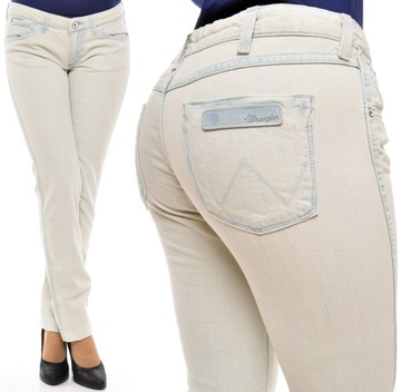 WRANGLER spodnie SLIM jeans low MOLLY W31 L34