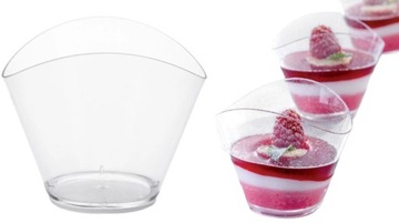 Kubek FINGERFOOD FALA na przekąski desery wielorazowy 120ml 24szt
