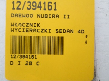 DAEWOO NUBIRA II SPÍNAČ PŘEPÍNAČ STĚRAČE 96271606WA