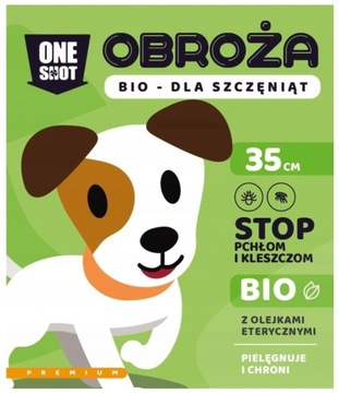 Bio Obroża z olejkami dla szczeniąt 35 cm ONE SHOT