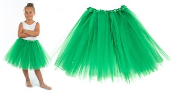 SPÓDNICZKA TIULOWA TUTU CIEMNO ZIELONA 30 CM 104 110 116 122 128 134