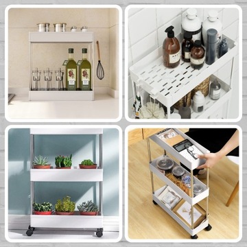 МОБИЛЬНЫЙ ШКАФ НА КОЛЕСАХ ПОЛКА ДЛЯ ВАННОЙ ПОЛКИ