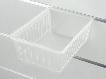 Koszyk Slatwall LONG 14x22x8cm bezbarwny mleczny