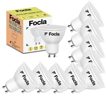 10x ŻARÓWKA LED GU10 5W BIAŁY CIEPŁY 3000K SMD