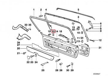 3X PŘEZKA KRYT ZADNÍ BMW E46 F15 F20 F30 ORIGINÁLNÍ