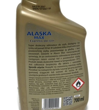 K2 ALASKA 700ML РАЗМОРАЖИВАТЕЛЬ ОКОН - РАСПЫЛИТЕЛЬ 70C
