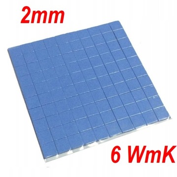 Termopad 100szt 10x10 x 2mm 6WmK Thermopad Taśma Termoprzewodząca CPU GPU