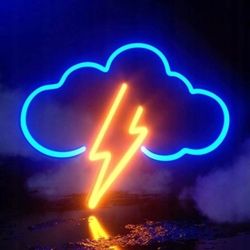 Neon LED USB Chmura Dekoracja Ścienna Ścienna
