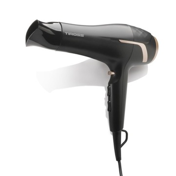 STYLOWA SUSZARKA DO WŁOSÓW Z JONIZACJĄ 2200W TIROSS TS1324 SUSZARKI