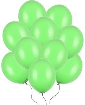 BALONY JASNOZIELONE PASTELOWE NA ŚLUB WESELE DUŻE DO GIRLAND 30 CM 100 SZT