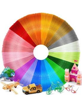 WKŁADY DO DŁUGOPISU 3D PLA FILAMENT 3D PEN PLA 20 kolorów po 5metrów 200 M