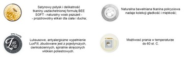 Kołdra 200x200 letnia AMZ Satyna wosk pszczeli