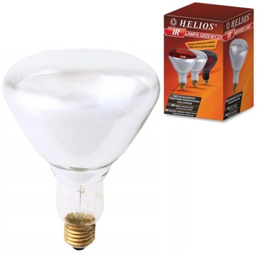 ŻARÓWKA LAMPA GRZEWCZA Promiennik PODCZERWIENI E27 R125CL 125W 2800K 125mm