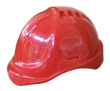Hełm Kask BHP Wysokościowy Czerwony KRÓTKI DASZEK
