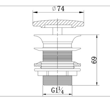 Cersanit Crea K99-0224 белая керамическая пробка для умывальника без перелива