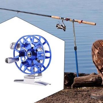 Kołowrotek muchowy Uniwersalne koło do żyłki 1:1 Narzędzia do kołowrotka muchowego 53 mm Niebieski