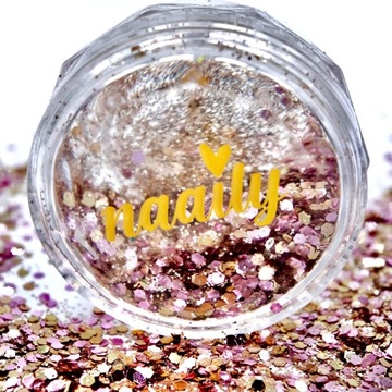 Pyłek do paznokci Flicker Rose&Gold