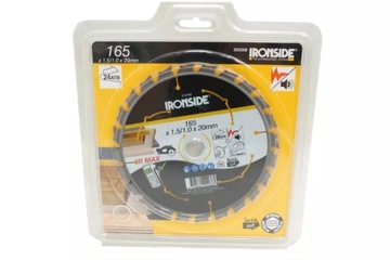 TARCZA DO DREWNA IRONSIDE 165 X 20 MM 24 ZĘBY STAN BDB!