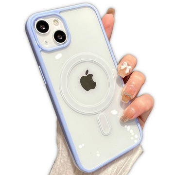PRZEZROCZYSTE PLECKI ETUI MAGSAFE DO IPHONE 13 KOLORY + SZKŁO HARTOWANE