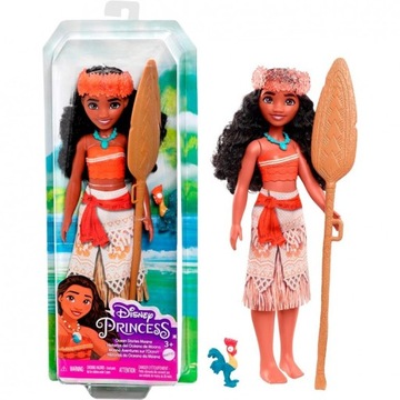 DISNEY KSIĘŻNICZKI LALKA VAIANA + FIGURKA KOGUCIK HEIHEI + DODATKI